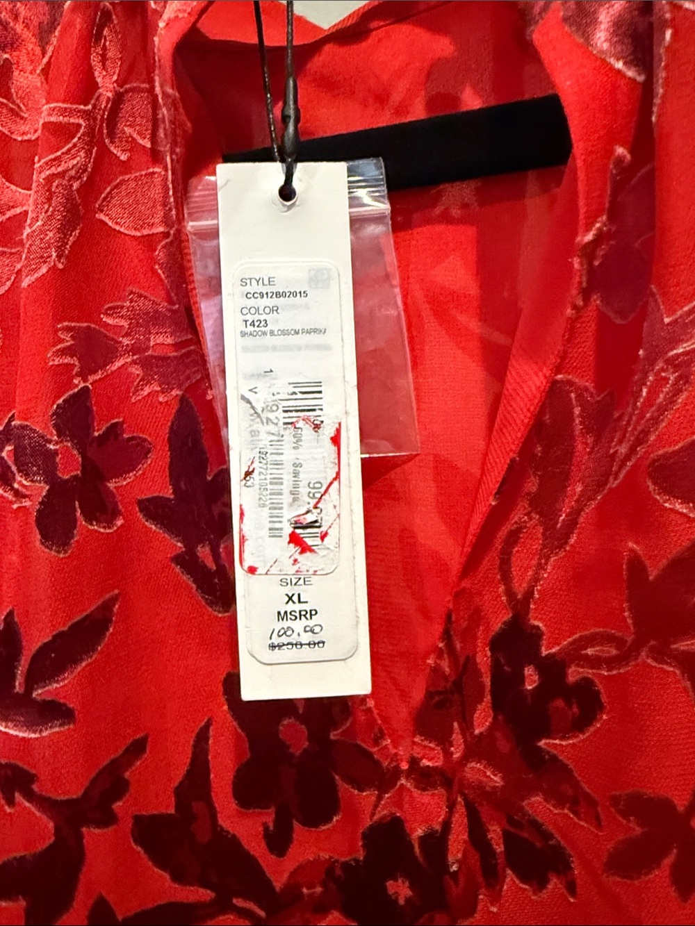 Alice + Olivia Red Floral Halter Neck Blouse - NWT - Picture 3 of 4